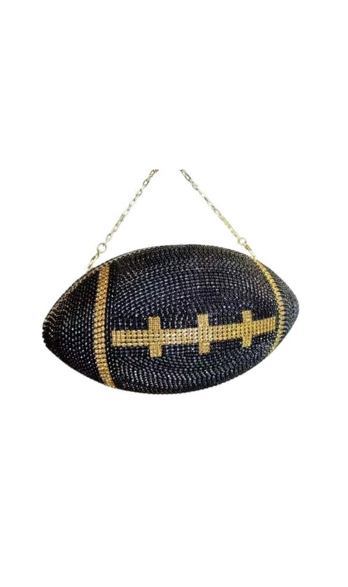 Black and Gold Football Purse