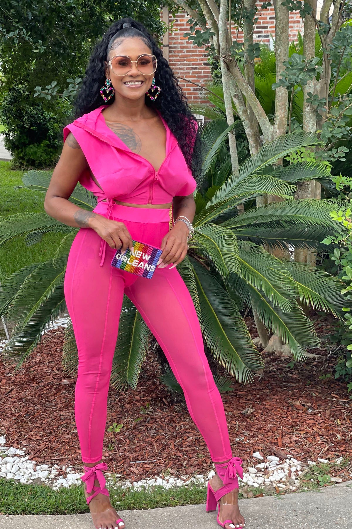 See through Mesh Set (pink)