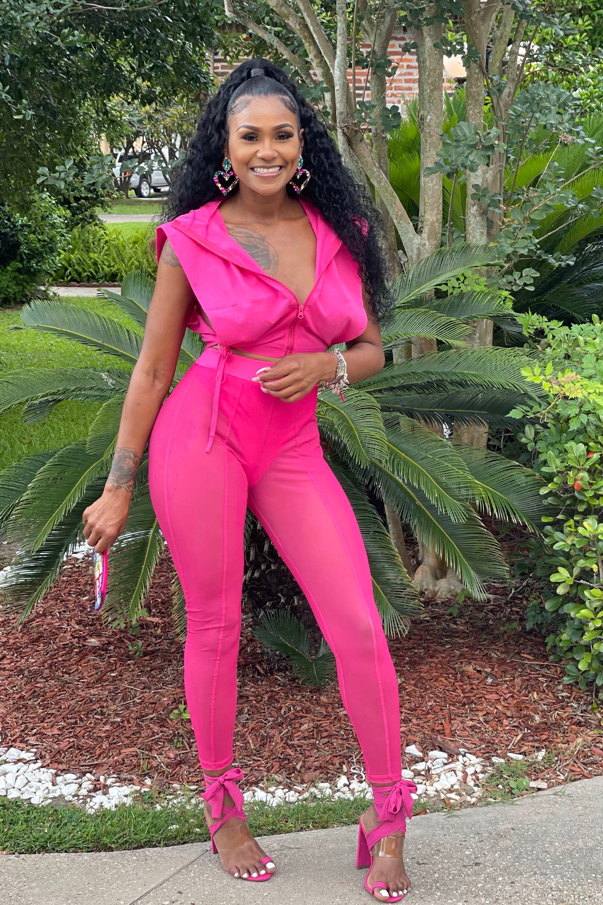 See through Mesh Set (pink)