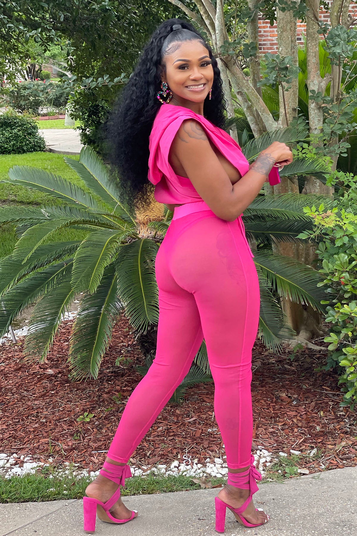 See through Mesh Set (pink)